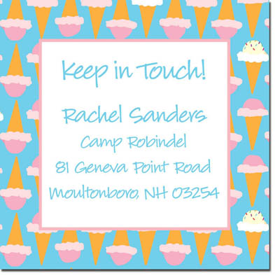Keep In Touch Cards by iDesign - Ice Cream Cones (Camp)